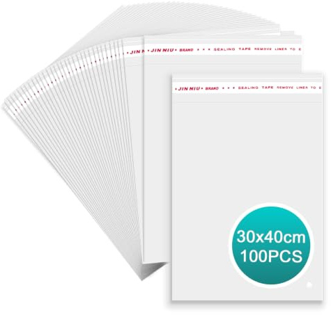 PDKKFF cellofanpåsar självhäftande cellofanpåsar (30x40-100pcs)