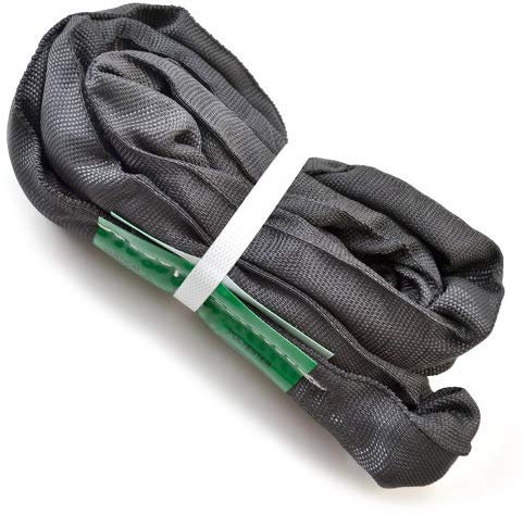 löpare hjort svart spade runda slingor för antenn lyra ring rigg antennsiden hantering, polyester lyftstöd, arbetsbelastning gräns för rund slinga – 2 ton, flera spetsstorlekar (0,75 m/ 2'5 tum FT)