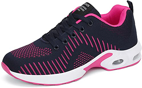 Dannto Uomo Donna Air Scarpe da Ginnastica Corsa Sportive Running Fitness Sneakers Basse Interior Casual all'Aperto Leggero e Traspirante Walking (Rosa Blu,36)