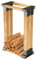 UISEBRT Holzstapelhilfe für Kaminholz Stabile Brennholz Stapelhilfe Holzstapelhalter Gestell Holz aus Feuerverzinkter Stahl für innen und außen (4 Stück)