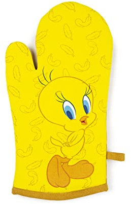 Excelsa Tweety Guanto da Forno, Taglia Unica, Fodera 100% Cotone, Imbottitura in Poliestere