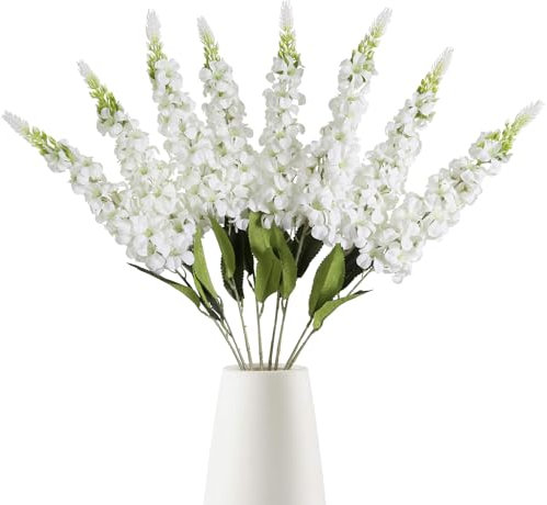 IPOPU Künstliche Blumen mit Löwenmaul, künstliche Seidenblumen, langer Stiel, Hyazinthe, künstliche Blumen für Hochzeit, Zuhause, Outdoor, Party, Blumenarrangement, Tafelaufsatz, Tischdekoration