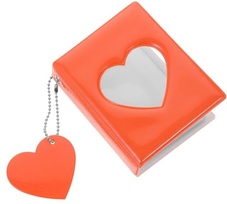 FUNOMOCYA Mini-Ordner Liebe Fotoalbum persönliche geschenke kreatives gestalten Bilderalbum Postkartenalbum Sammelalbum Album für Fotogrußkarten-Organizer Mini-Fotoalbum Einzelzelle PVC