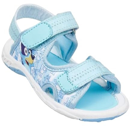 Bluey Sandalen für Kinder, Jungen, Mädchen, leicht, einfach zu befestigen, Sport-Sandalen, Sommer, Strandschuhe, blau, 25 EU