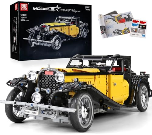 Mould King 13080 Kit di costruzione per auto d'epoca high-tech T50, 3564 parti MOC da collezione, kit di costruzione giocattolo STEM apprendimento per bambini