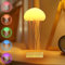 Almaxi Quallen Lampe, LED Nachttischlampe Nachtlicht, Intelligente sprachgesteuerte Jellyfish Lamp, Wiederaufladbare RGB Vollfarb-Gradienten-Stimmungslicht Geschenke(Tischlampe+Aufhängbar)