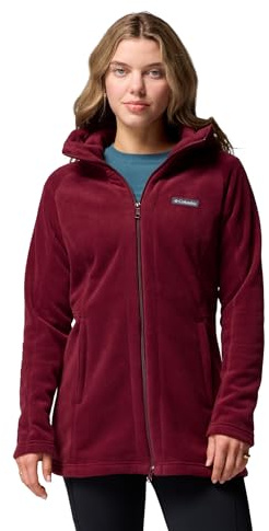Columbia Womens Benton Springs II Long Full Zip Fleece Hoodie, Rich Wine, Medium