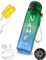 My Vesperbox – Minny - Kinder Trinkflasche - Personalisiert mit deinem Name – 500,750, 1000ml ink. Strohhalm oder Sieb - BPA frei - für Kindergarten, Schule, Sport, Freizeit (Grün - Blau 750ml)
