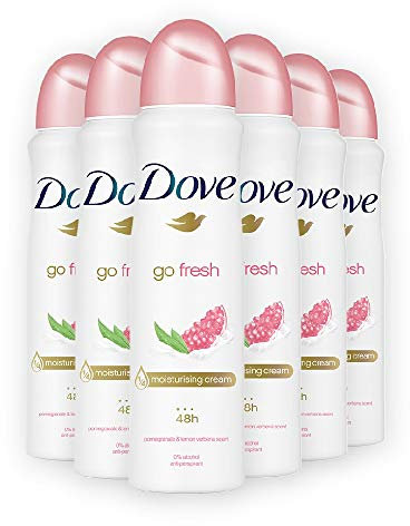 Dove Go Fresh Deodorante Spray al Melograno, 6 pezzi da 150 ml