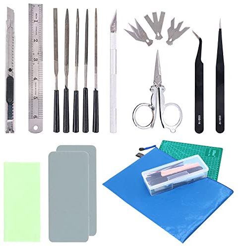 Keadic Professionelles Gundam-Modellierwerkzeug-Set mit Kunststoffkoffer und wasserdichter Tasche, ideal für Gundam Auto-Modellbau-Reparatur und Befestigung