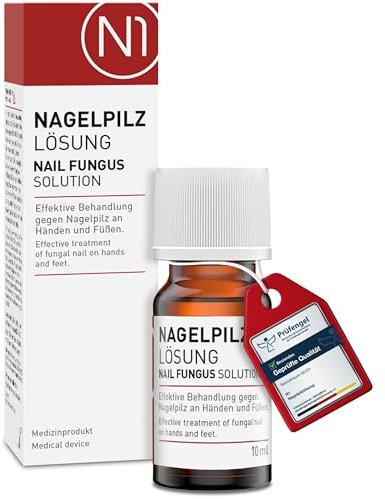 N1 Anti Nagelpilz Lösung 10ml - Medizinisches, starkes Mittel gegen Nagelpilz mit belegter Wirkung - Apothekenprodukt - Nagelpilzbehandlung schnell intensiv an Händen & Füßen
