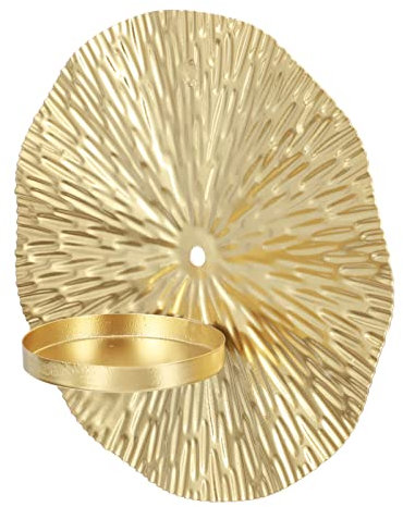 SOLUSTRE Hängender Runder Kerzenhalter Aus Gold Wanddeko Für Wohnzimmer Schlafzimmer Und Büros Eleganter Kerzenständer Für Teelichter Perfektes Für Jeden Anlass