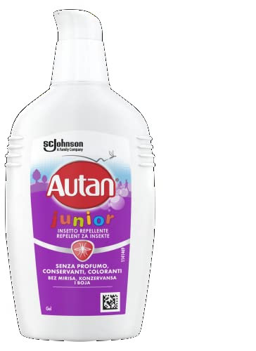 Autan Junior Gel Antizanzare, Repellente Zanzare, Dermatologicamente Testato, Protezione fino a 4 ore per bambini dai 2 anni, 1 Confezione da 100ml
