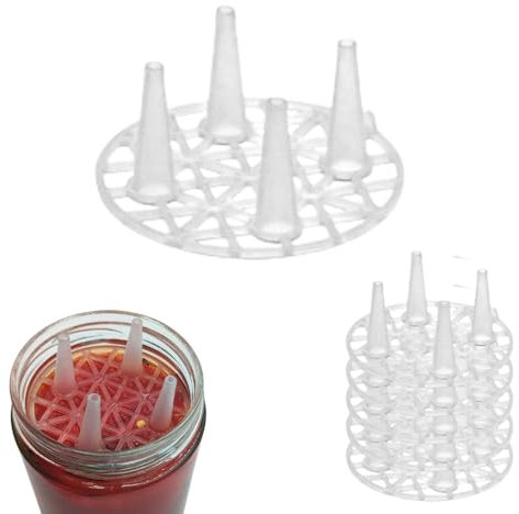 mikken 6 Fermentiergitter Kunststoff Ø 70 mm zum Fermentieren ohne Fermentiergewichte, passend für Einmachgläser mit TO 82 Deckel