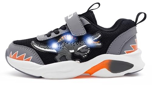Zapatillas de Deporte para niños, Zapatos Luminosas de Dinosaurio, Malla Transpirable (Pesimista, Niño (2-5 años), 31, Números, Sistema Tallas Calzado EU, Mediano)