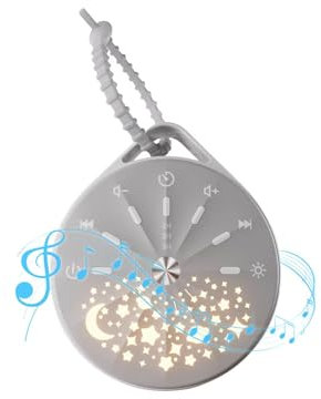 Gdsode USB Rechargeable White Noise Machine, Portable 10 Soothing Sounds Sleep Aid Sound Machine with 7-Color Night Light & Auto-Off Timer for Travel and Sleep, Ideal Gifts for Babies Adults