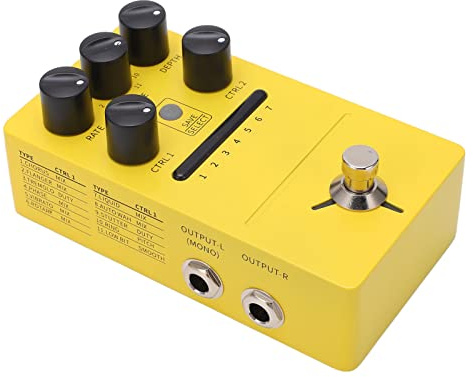 Pedal de Efectos Múltiples para Guitarra, Pedal Flanger Estéreo 11 Efectos de Modulación True Bypass Cambio de Fase Trill Flanger Pedal de Guitarra Pedal de Modulación Múltiple