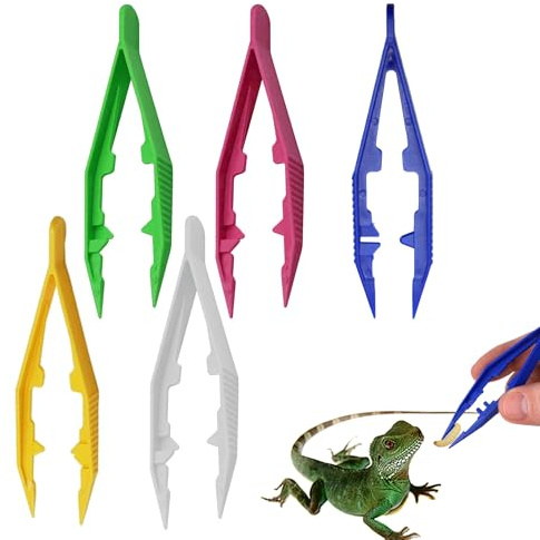 Cloudlink Plastic Tweezers 5 PCS Plastic Tweezers for Kids DIY Colorful Craft Tweezers for Beads Family Handmade Classroom