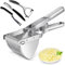 Eliteva Potato Ricer, Cleaning Brush & Potato Peeler, Stainless Steel Potato Ricer Masher with Silicone Handle, Multifunctional Fruit Vegetable Masher for Creamy Fluffy Mashed Potatoes (4 Pcs)