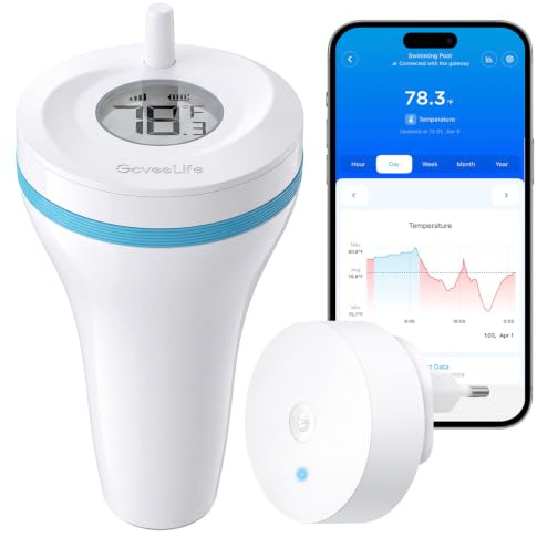 GoveeLife WiFi Termometro da piscina P2 con Gateway, Impermeabilità IP68
