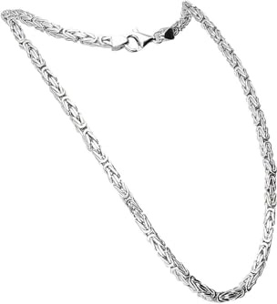 FILANGO Halskette 925er Silber Königskette rhodiniert/vergoldet Silberfarben Länge: 45cm | Stärke: 2,5mm