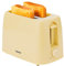 GEEPAS 2 Slice Toaster | 6 Browning Levels with Cancel Function | For Thin Small Bread Slice, Removable Crumb Tray Cool Touch Housing High Lift | Space-Saving Design | 1 Yr Warranty 650W Beige