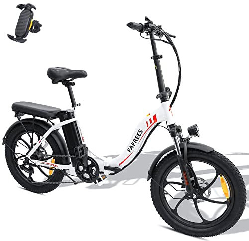 Fafrees Fatbike oficial F20 plegable para hombre con batería de 36 V 15 Ah para desplazamientos, bicicleta eléctrica de 20 pulgadas para mujer, 250 W, 25 km/h, bicicleta de montaña Shimano 7S,
