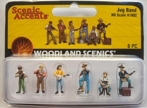 Woodland Scenics A1902 Countryband Jordbrukare gör musik figurer spår H0 HO 1:87 Jug Band