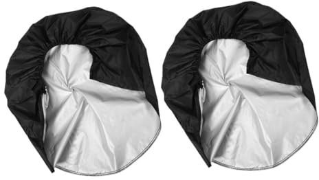 Alipis 2 Pièces Housse de Protection Couvre Roues pour Véhicules Remorques et Camping Cars Protection Les Urines Animaux Aux Intempéries Couverture Complète Noir