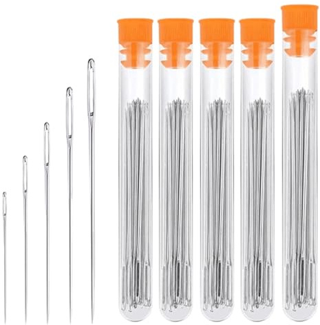 100 PCS Professional Sewing Needles Large Eye Set, Needles for Sewing