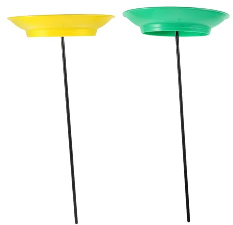NOLITOY 2 pezzi Piatti per giochi di abilità colorati con bastoncini resistente e facili da usare per giochi di destrezza e spettacoli circensi per principianti e professionisti