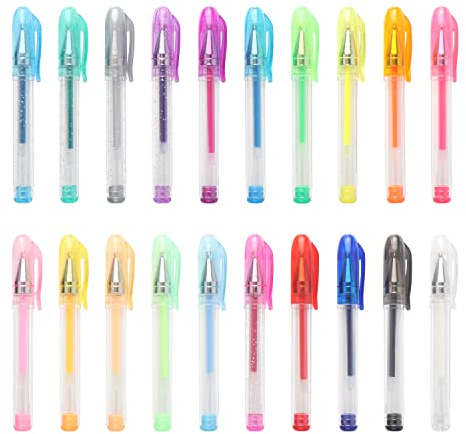 Minago Gel Pen Mini 20 glitterfärgade pennor
