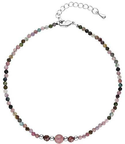 Jobo Damen-Fußkette mit Turmalin und Hämatin 26 cm