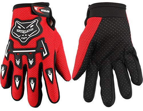Frienda Motorradhandschuhe für Kinder, Laufhandschuhe, Sport, Fahrradhandschuhe, schmutzig, Winter-Fahrradhandschuhe für Reiten, Radfahren, Wandern, Kinder im Freien (rot)