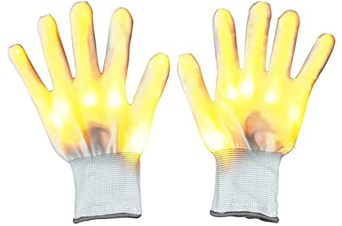 Lychee Lumineux LED Gants Plein Doigts Gants-Meilleurs Cadeaux pour Enfants et Adultes Party/Halloween/Noël/Fete/Club/Soiree/Etape Performance