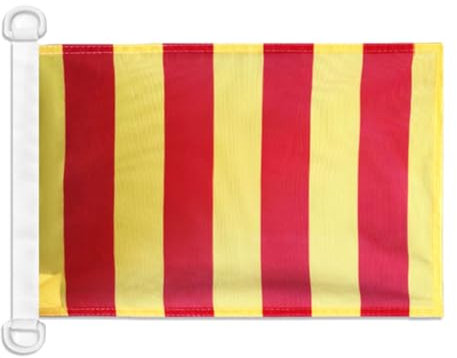 AZ FLAG - Drapeau Comté de Provence - 45x30 cm - Pavillon Nautique Provençal Spécial Bateau Et Extérieur En Maille Bloquée Avec Anneaux Plastiques Intégrés - 30g