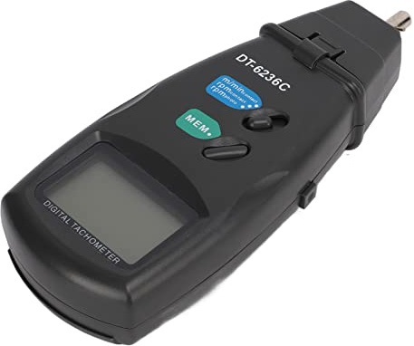 DT6236C 2 i 1 Digital Varvräknare Optoelektronisk - och Varvtalsfri Varvtalsmätare 19999 RPM Hastighetsmätare Fickrotationsmätare för Motorhjul Biltillverkning