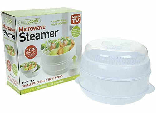 New 2 Tier Microwave Steamer Cooker Vegetables Healthy Pasta Rice Meat Fish Cooking Pot Pan Steaming Healthy Eating Essential