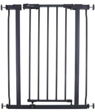 Dreambaby Ava Slimline Barrière de sécurité pour bébé – Barrière sécurisée et Extensible montée par Pression pour escaliers et Chiens – 61–68 cm de Large et 76 cm de Haut – Anthracite