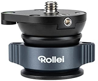Rollei Mini Nivellierkopf – der Nivellierkopf für perfekte Ausrichtung I Stativ I 360° Rundum-Feststellung I -10° – +10° Regelbereich
