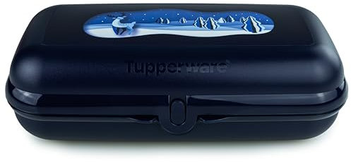 Tupperware Eco+ Wintermagber - Contenitore per il pranzo To Go Maxi-Twin Winter con stampino incluso, colore: Azzurro