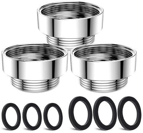 3 stycken kranadapterkit, CNYMANY hane M22 mm till uttag M26 mm kök luftare adapter set tvättställ kran adapter anslutning trädgårdsslang vattenfilter standardslang via ledare