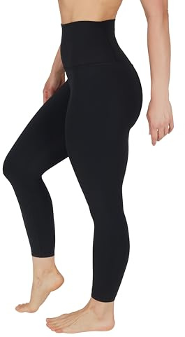 90 Degree By Reflex Womens High Waist Squat Proof Ankle Length Leggings, Classic Black, M