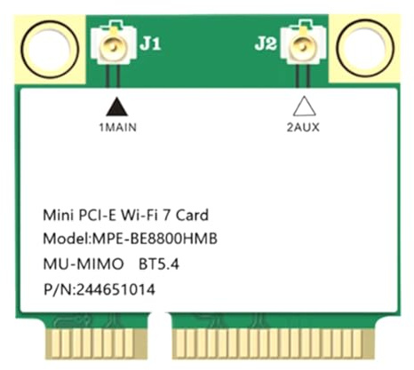 About iled WiFi 7 mini-PCIE-adapter BE200 WiFi7 8774M tri-band 2,4 G/5G/6 GHz trådlöst nätverkskort för 10/11