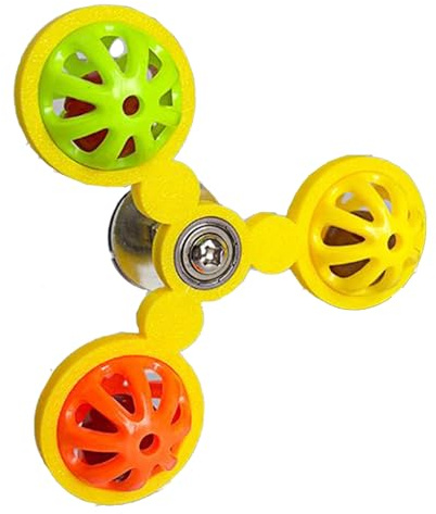 Fierudeng Budgies Toy - Rotating Bird Cage Ball with Windmill in Colourful, Activity Toy for Promoting and Training for Cockatiels Inseparable Macaw