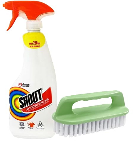 Triple Acting Fabric & Clothes Stain Remover Spray 500ml with Stain Remover Brush | Effective on Tough Stains | Colour Run Remover for Fabrics | Sweat & Oil Stain Remover Clothes | Dry Cleaning Spray