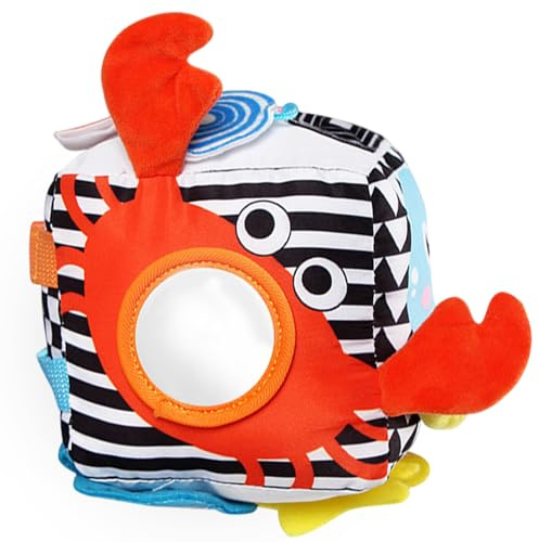 NIDONE Busy Cube-Juguetes sensoriales educativos, 5, 5x5, 5, Animales de Peluche, Cubo Que desarrolla Habilidades básicas para la Vida, Juguetes de Actividades para bebés