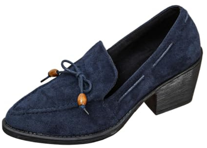 Generisch Traditional Shoes Women's Leather Haferl Shoes Traditional Dirndl Shoes Embroidery Soft Goat Leather Lining Comfortable Work Shoes Heel Shoes