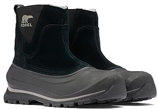 Sorel Buxton Pull On Boot WP, Stivali da Neve Impermeabili, Uomo, Black/Quarry 2023/2024, 43 EU