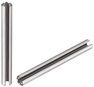 sourcing map Slotted Spring Pin - M2 x 16mm 304 Stainless Steel Split Spring Roll Dowel Pins Plain Finish 20Pcs
